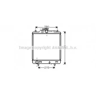 Radiateur, refroidissement du moteur AVA QUALITY COOLING SZ2076