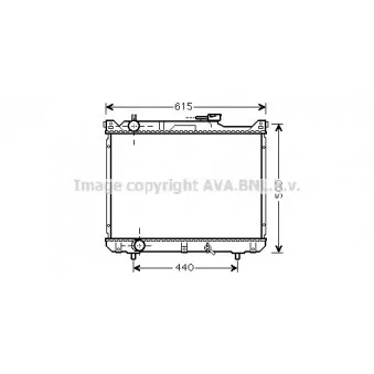 Radiateur, refroidissement du moteur AVA QUALITY COOLING SZ2078