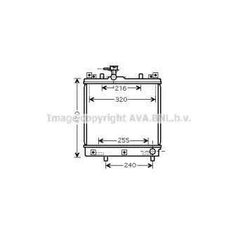 Radiateur, refroidissement du moteur AVA QUALITY COOLING SZ2082