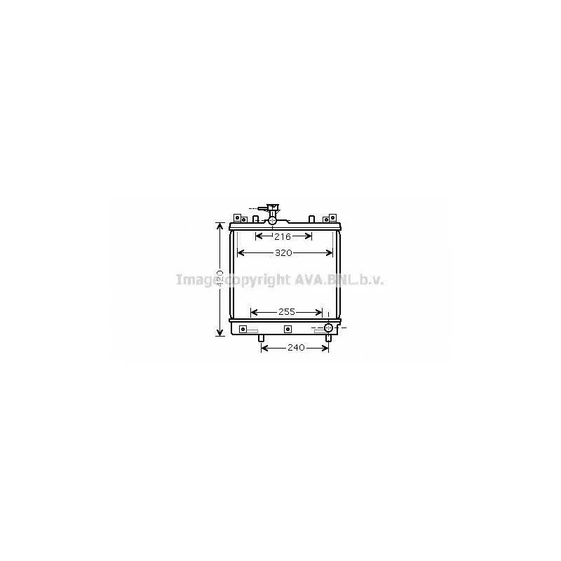 Radiateur, refroidissement du moteur AVA QUALITY COOLING SZ2082
