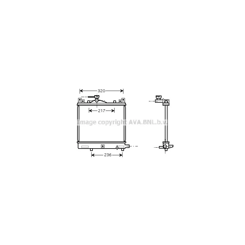 Radiateur, refroidissement du moteur AVA QUALITY COOLING SZ2091