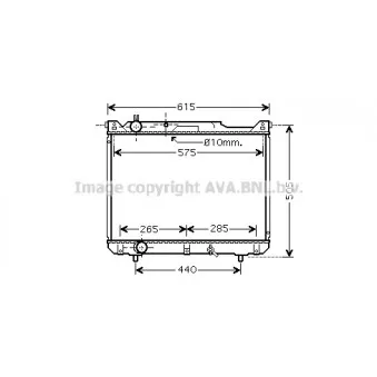 Radiateur, refroidissement du moteur AVA QUALITY COOLING SZ2099