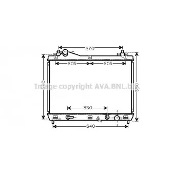 Radiateur, refroidissement du moteur AVA QUALITY COOLING SZ2102