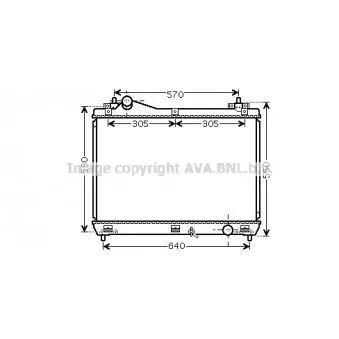 Radiateur, refroidissement du moteur AVA QUALITY COOLING