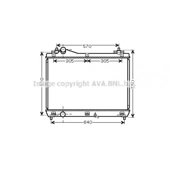 Radiateur, refroidissement du moteur AVA QUALITY COOLING SZ2104