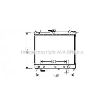 Radiateur, refroidissement du moteur AVA QUALITY COOLING SZ2109