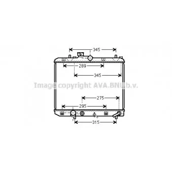Radiateur, refroidissement du moteur AVA QUALITY COOLING SZ2112