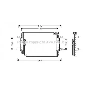 Condenseur, climatisation AVA QUALITY COOLING SZ5027