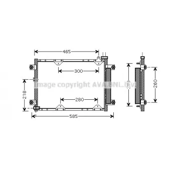 Condenseur, climatisation AVA QUALITY COOLING SZ5075D