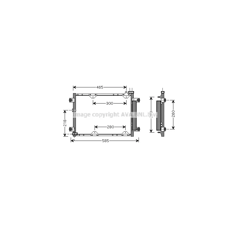 Condenseur, climatisation AVA QUALITY COOLING SZ5075D
