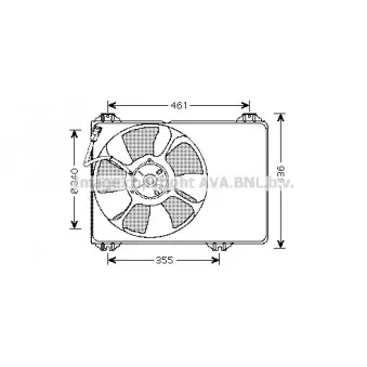 Ventilateur, refroidissement du moteur AVA QUALITY COOLING SZ7506