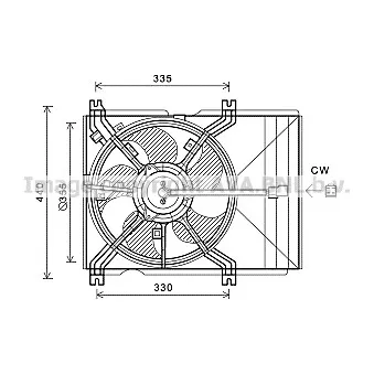 Ventilateur, refroidissement du moteur AVA QUALITY COOLING SZ7511
