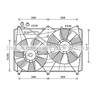 Ventilateur, refroidissement du moteur AVA QUALITY COOLING SZ7512