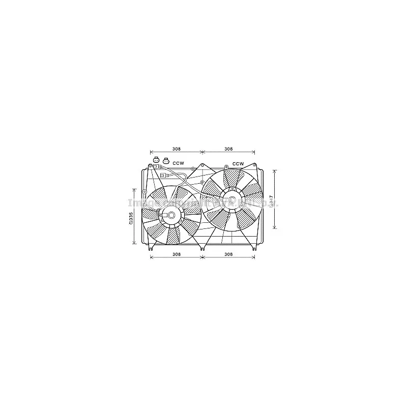 Ventilateur, refroidissement du moteur AVA QUALITY COOLING SZ7512