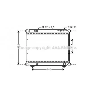 Radiateur, refroidissement du moteur AVA QUALITY COOLING SZA2039
