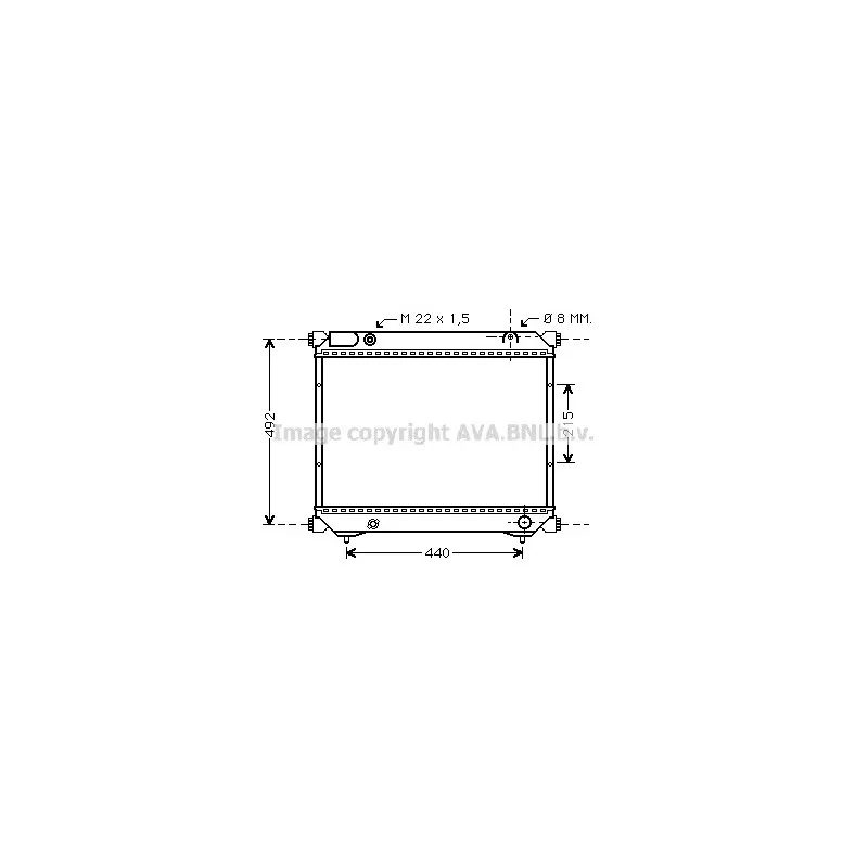 Radiateur, refroidissement du moteur AVA QUALITY COOLING SZA2039