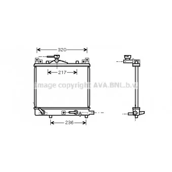 Radiateur, refroidissement du moteur AVA QUALITY COOLING SZA2058