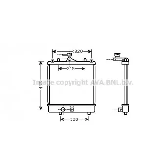 Radiateur, refroidissement du moteur AVA QUALITY COOLING SZA2061
