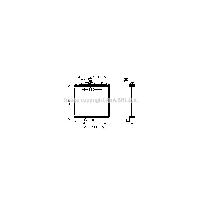 Radiateur, refroidissement du moteur AVA QUALITY COOLING SZA2061