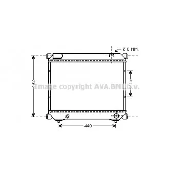 Radiateur, refroidissement du moteur AVA QUALITY COOLING SZA2065