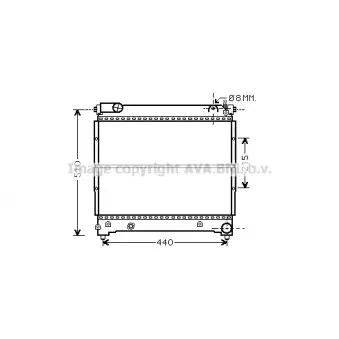 Radiateur, refroidissement du moteur AVA QUALITY COOLING