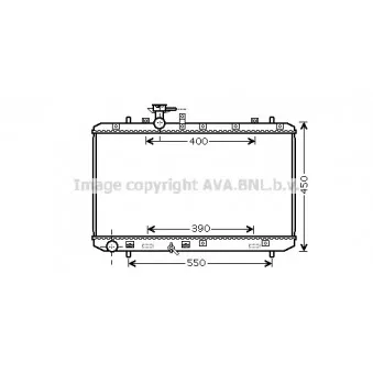 Radiateur, refroidissement du moteur AVA QUALITY COOLING SZA2084