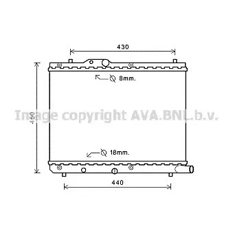 Radiateur, refroidissement du moteur AVA QUALITY COOLING SZA2122