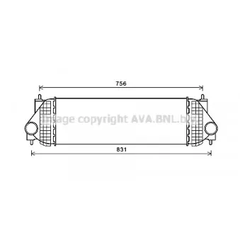 Intercooler, échangeur AVA QUALITY COOLING SZA4134