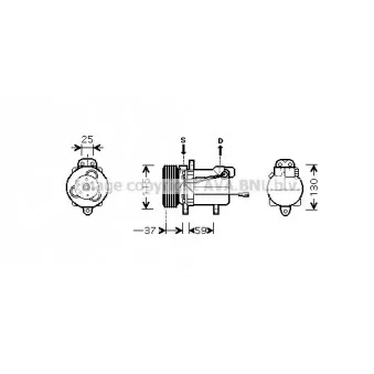 Compresseur, climatisation AVA QUALITY COOLING SZAK092