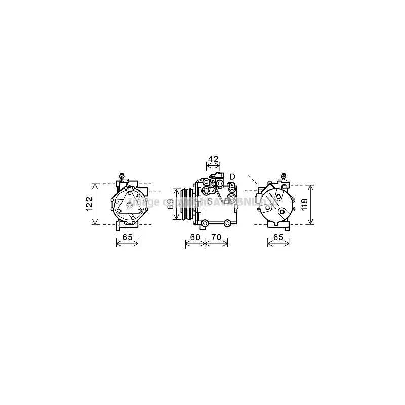 Compresseur, climatisation AVA QUALITY COOLING SZAK125