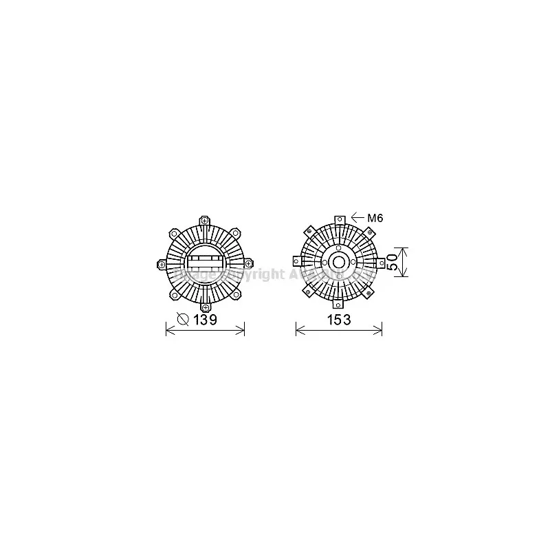Embrayage, ventilateur de radiateur AVA QUALITY COOLING SZC124