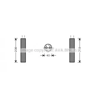 Filtre déshydratant, climatisation AVA QUALITY COOLING SZD094