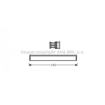 Filtre déshydratant, climatisation AVA QUALITY COOLING SZD096