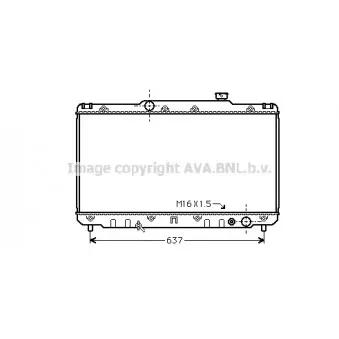 Radiateur, refroidissement du moteur AVA QUALITY COOLING TO2014