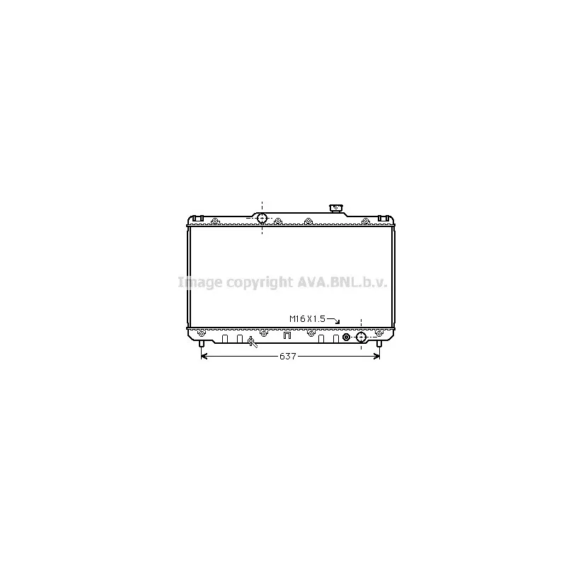 Radiateur, refroidissement du moteur AVA QUALITY COOLING TO2014