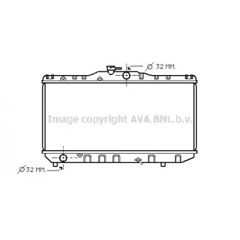 Radiateur, refroidissement du moteur AVA QUALITY COOLING TO2040