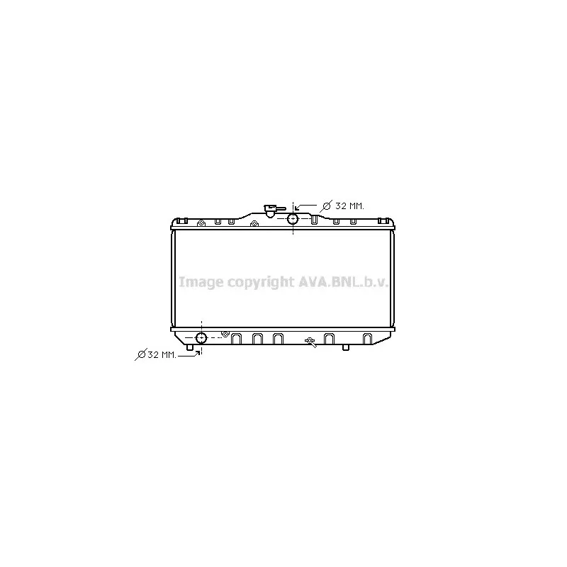 Radiateur, refroidissement du moteur AVA QUALITY COOLING TO2040