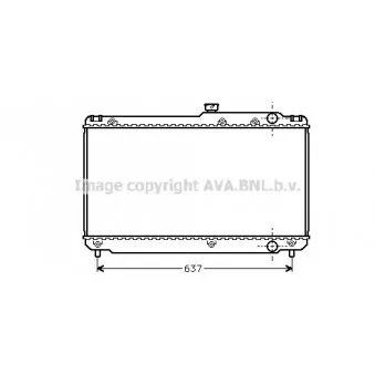 Radiateur, refroidissement du moteur AVA QUALITY COOLING TO2041