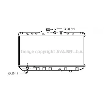 Radiateur, refroidissement du moteur AVA QUALITY COOLING