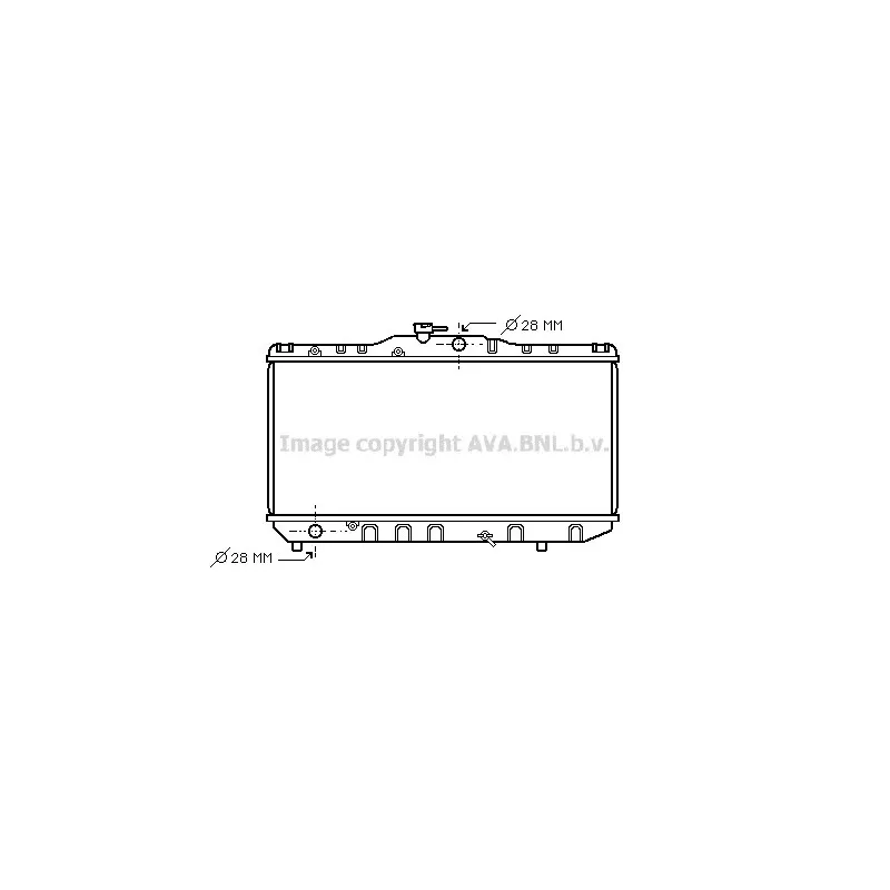 Radiateur, refroidissement du moteur AVA QUALITY COOLING TO2051