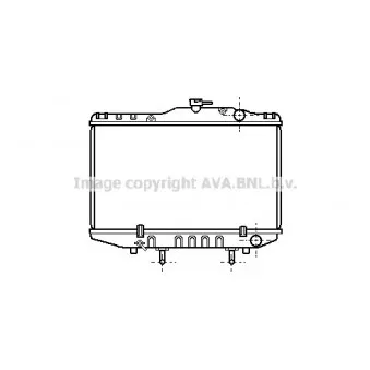 Radiateur, refroidissement du moteur AVA QUALITY COOLING TO2067
