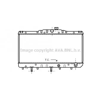 Radiateur, refroidissement du moteur AVA QUALITY COOLING TO2080