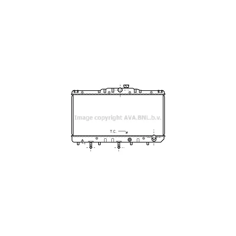 Radiateur, refroidissement du moteur AVA QUALITY COOLING TO2080