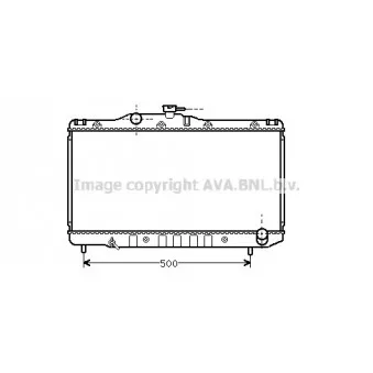 Radiateur, refroidissement du moteur AVA QUALITY COOLING TO2099