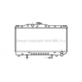 Radiateur, refroidissement du moteur AVA QUALITY COOLING TO2100