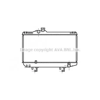 Radiateur, refroidissement du moteur AVA QUALITY COOLING TO2107