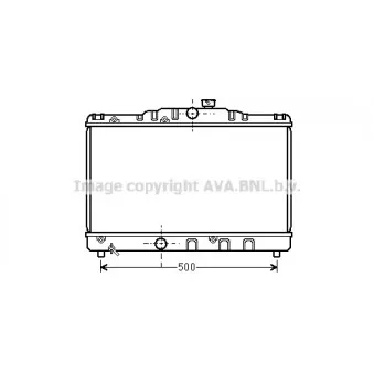Radiateur, refroidissement du moteur AVA QUALITY COOLING TO2115