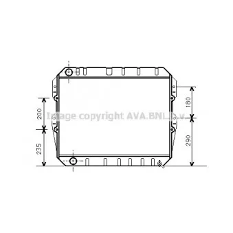Radiateur, refroidissement du moteur AVA QUALITY COOLING TO2134
