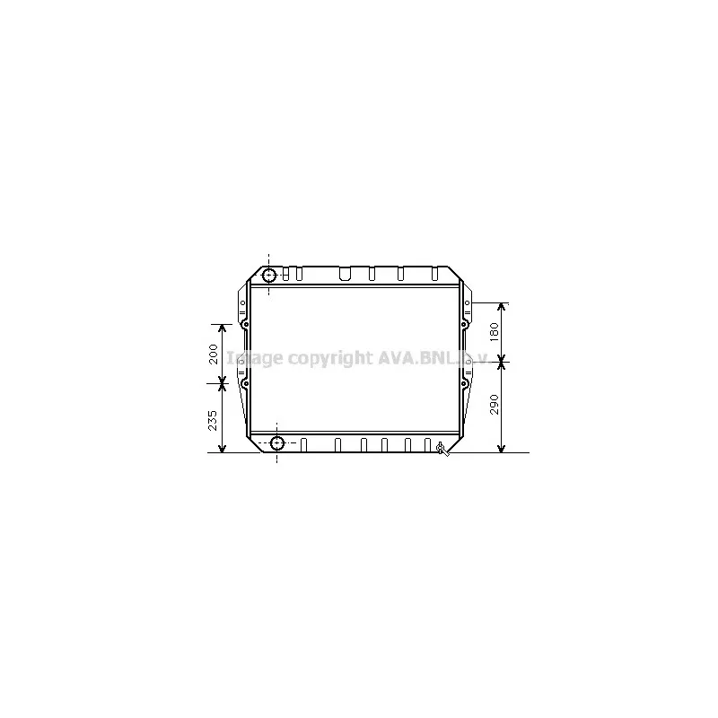 Radiateur, refroidissement du moteur AVA QUALITY COOLING TO2134