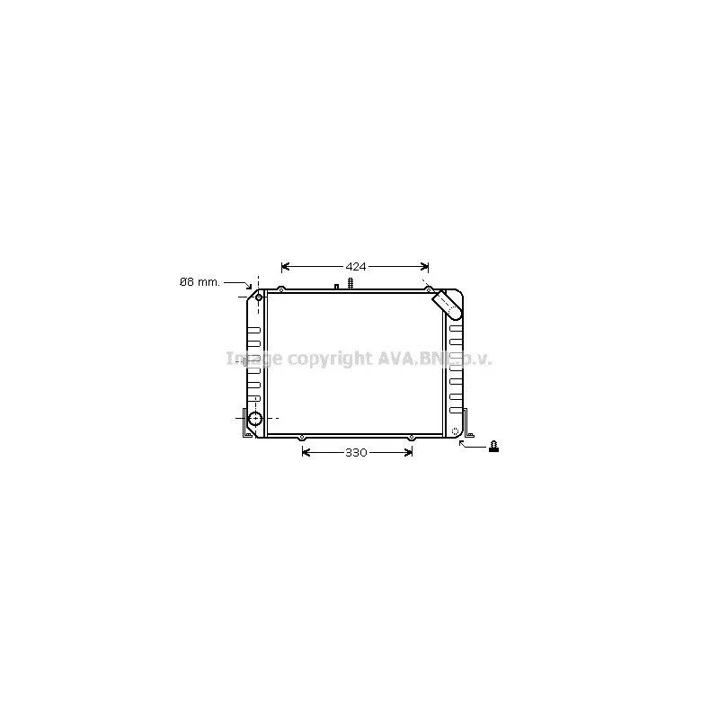 Radiateur, refroidissement du moteur AVA QUALITY COOLING TO2139
